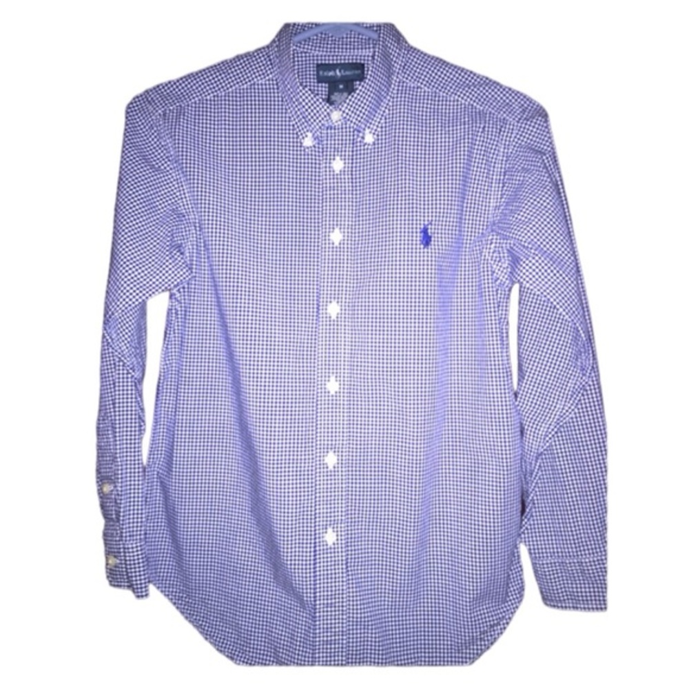 Ralph Lauren boys cotton poplin dress shirt size:M